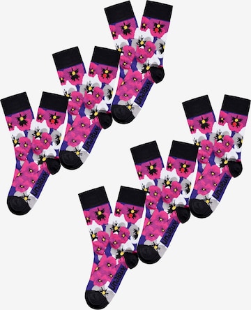 UNABUX Socks ' GRUMBLE IN THE JUNGLE ' in Pink: front