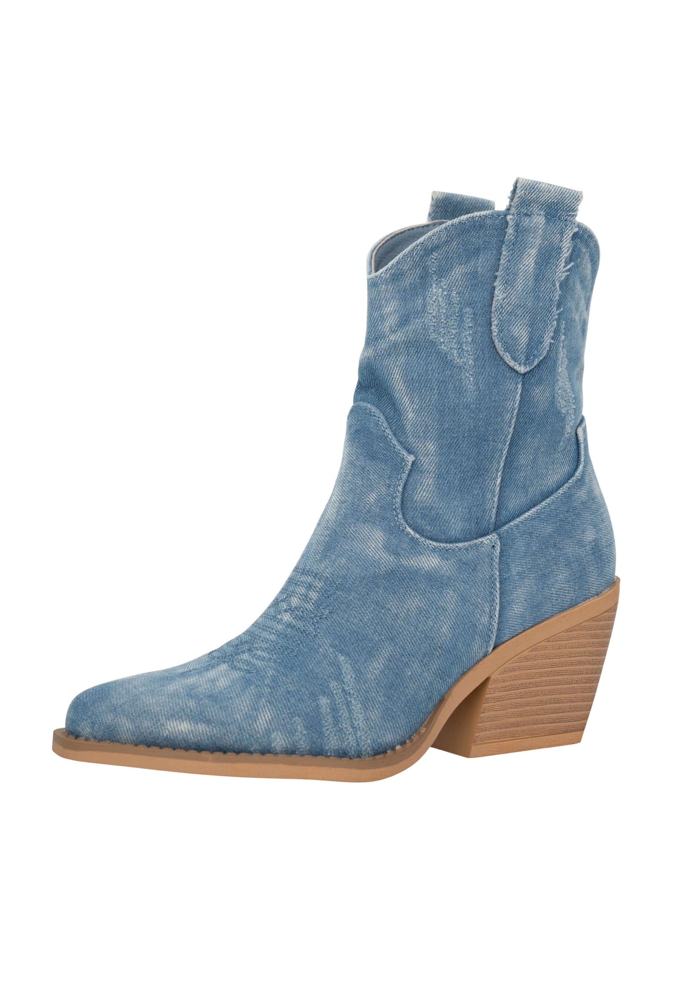 Elara Ankle Boots in Blau: Vorderseite