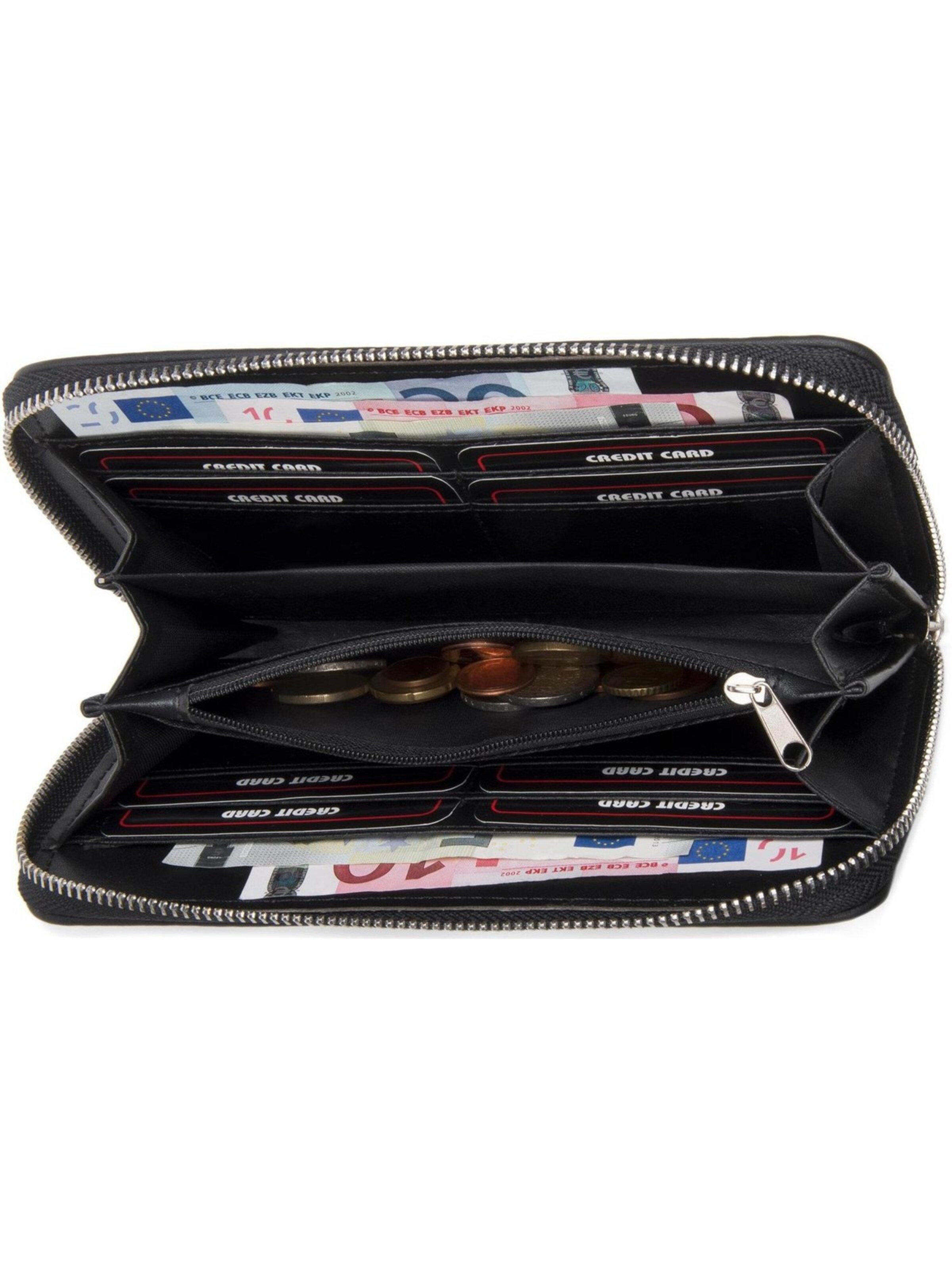 styleBREAKER Portemonnaie 'Kork Geldbörse mit Prisma Muster'‌‌‌‌‌‌‌‌‌‌ in Silber