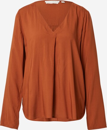 TOM TAILOR DENIM Blouse in Brown: front