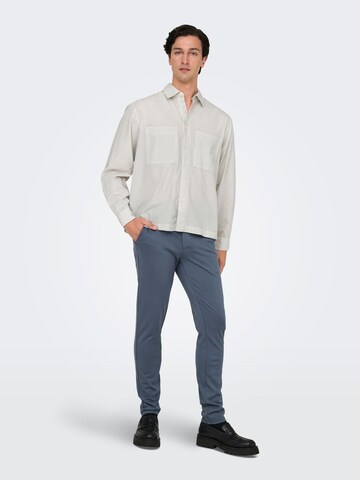 Only & Sons Regular fit Overhemd in Grijs