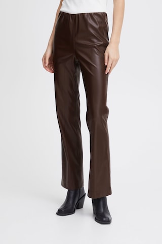 ICHI Regular Pants 'Ihcazavi' in Brown: front