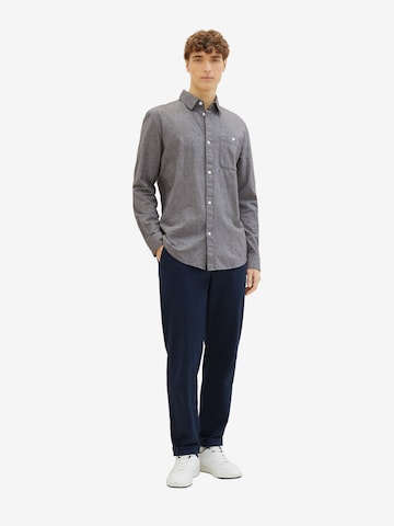 TOM TAILOR DENIM Regular Fit Hemd in Grau