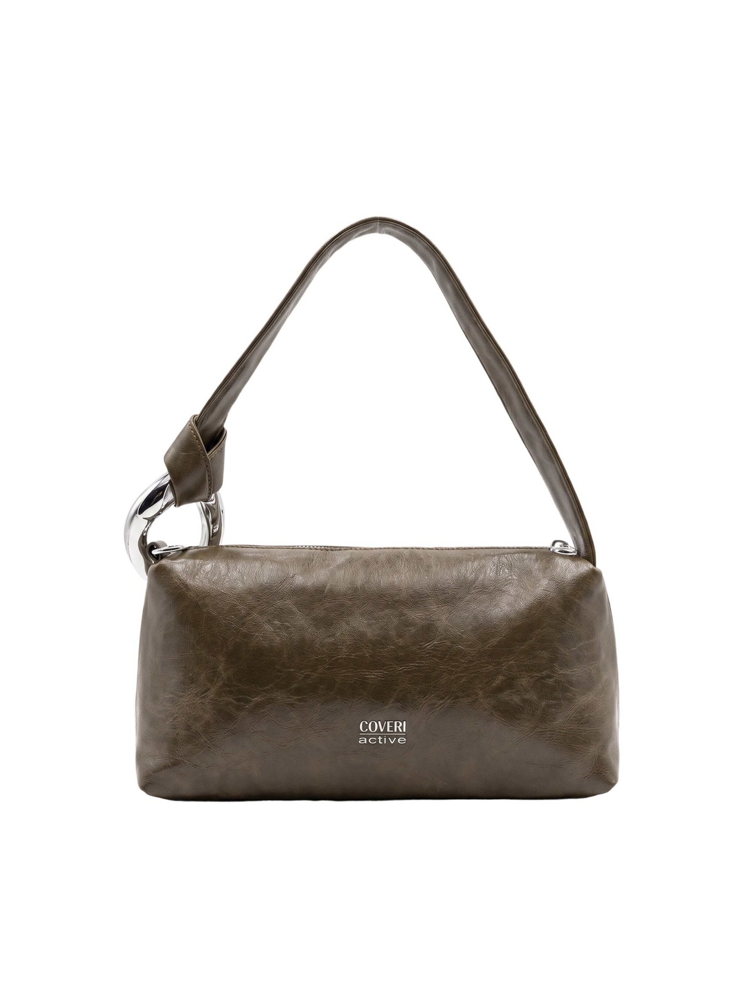 Borsa a spalla di Coveri in beige: frontale