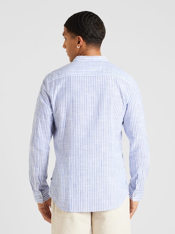 QS Slim Fit Hemd in Blau