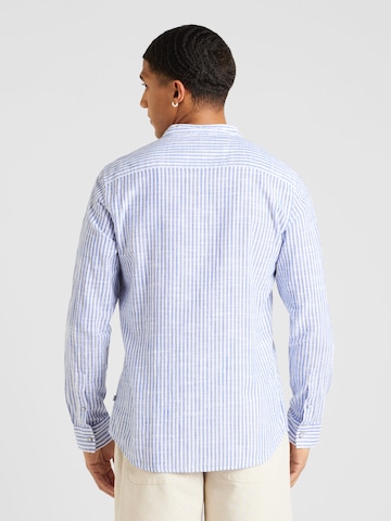 mėlyna QS Priglundantis modelis Marškiniai