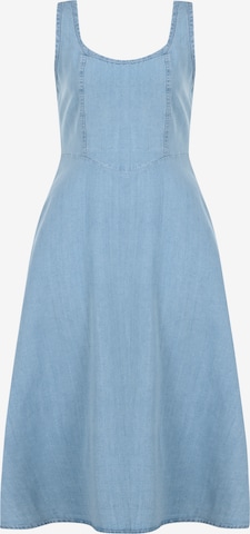 FRESHLIONS Maxikleid 'Beatrix' in Blau: Vorderseite