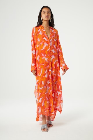 Fabienne Chapot Shirt Dress in Orange: front