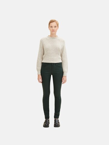 TOM TAILOR DENIM Skinny Jeans 'Nela' in Groen: voorkant