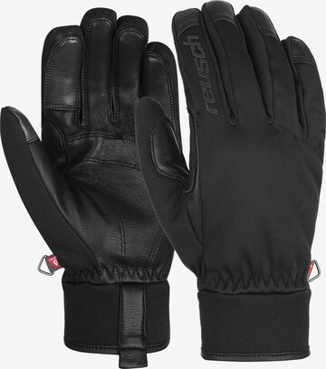 REUSCH Athletic Gloves 'Racoon' in Black: front