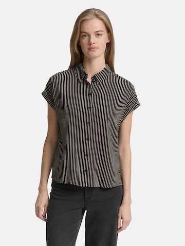 TOM TAILOR DENIM Blouse in Black: front