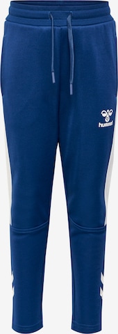 Hummel Regular Workout Pants in Blue: front