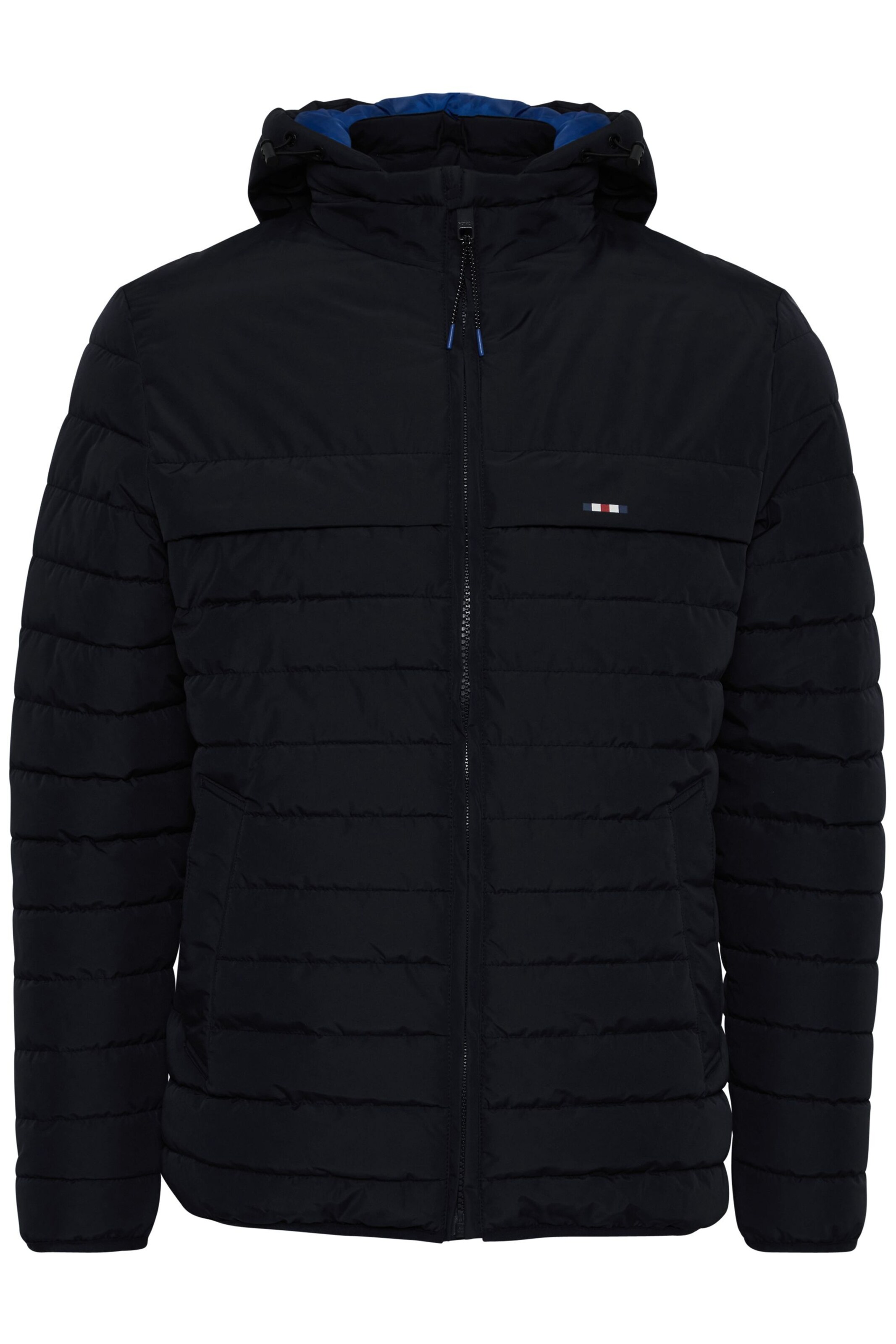 FQ1924 Winterjacke 'Damian' in Schwarz: Vorderseite