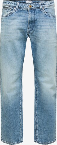 Regular Jean 'Scott' SELECTED HOMME en bleu : devant