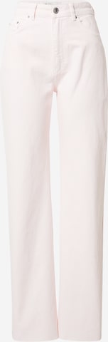 Gina Tricot Wide leg Jeans 'Idun' in Roze: voorkant