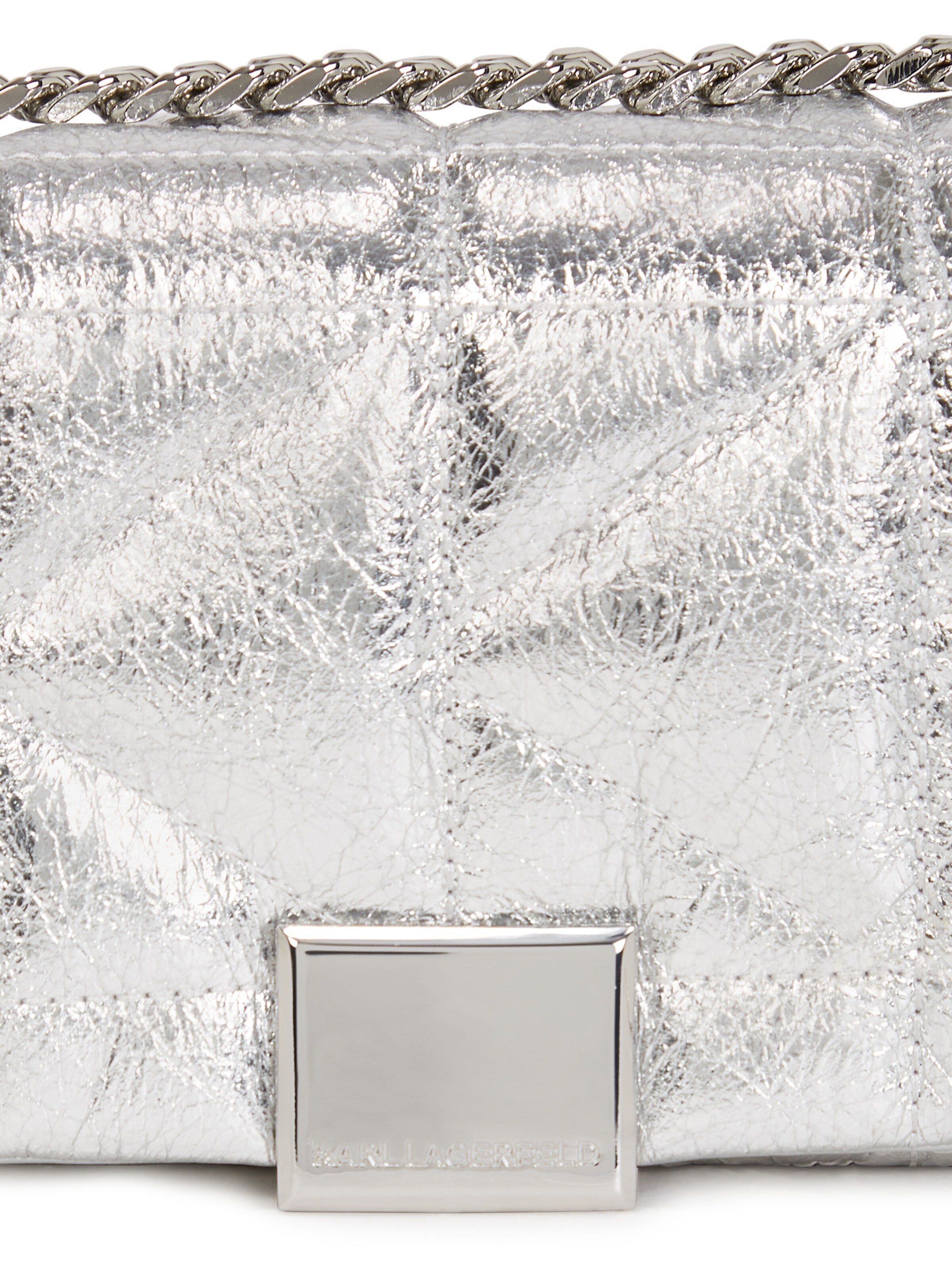 Karl Lagerfeld Taška přes rameno – stříbrná