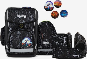 ergobag Backpack 'Cubo Light Schulranzen Set' in Black: front