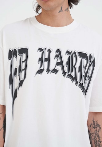 Ed Hardy T-Shirt 'Drag Battle' in Weiß