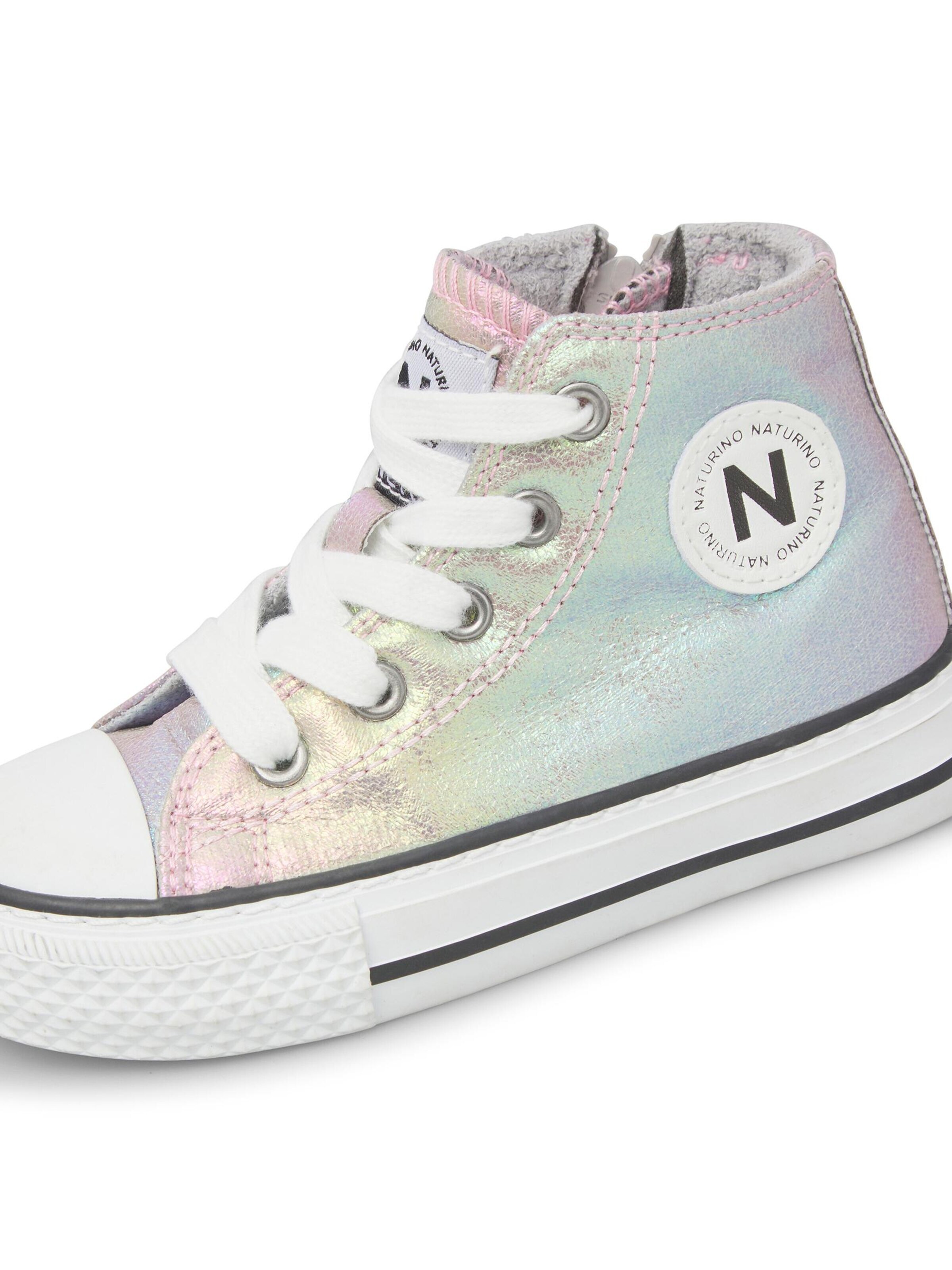 NATURINO Sneaker 'YLFAS.' in Silber: Vorderseite