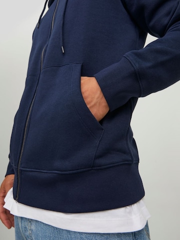 JACK & JONES Zip-Up Hoodie 'Star' in Blue