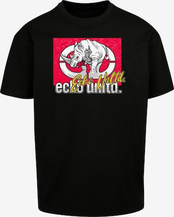 Maglietta 'Attack' di Ecko Unlimited in nero: frontale