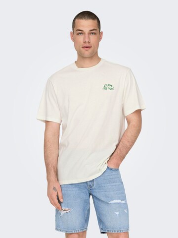 Only & Sons Shirt 'MACE' in Wit: voorkant