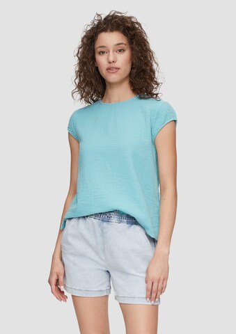 QS Blouse in Blauw: voorkant