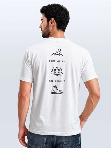 Neverless Shirt 'the summit'‌‌ in Weiß