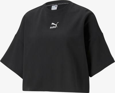 fekete / fehér PUMA Póló 'Classics Raw Edge Crew', Termék nézet