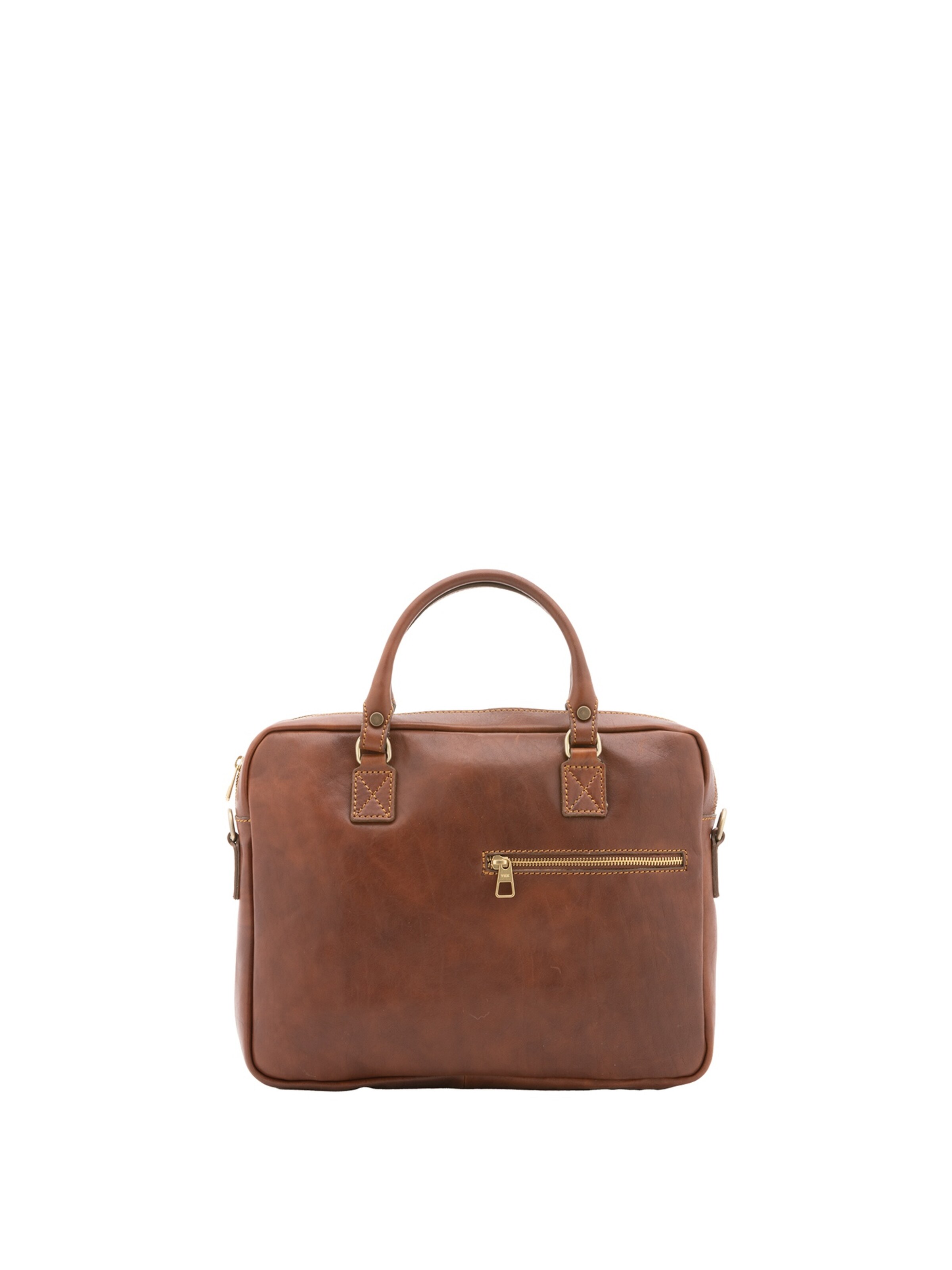 Borsa a mano 'Borsa a Mano Unisex Vera Pelle - Made in Italy' di Alessia Firenze in marrone: frontale