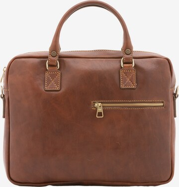 Borsa a mano 'Borsa a Mano Unisex Vera Pelle - Made in Italy' di Alessia Firenze in marrone: frontale