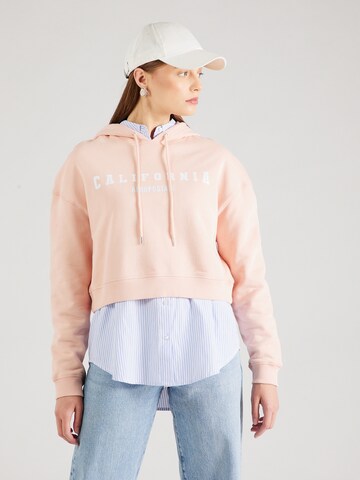 Skinny Bluză de molton 'CALIFORNIA' de la AÉROPOSTALE pe roz: față
