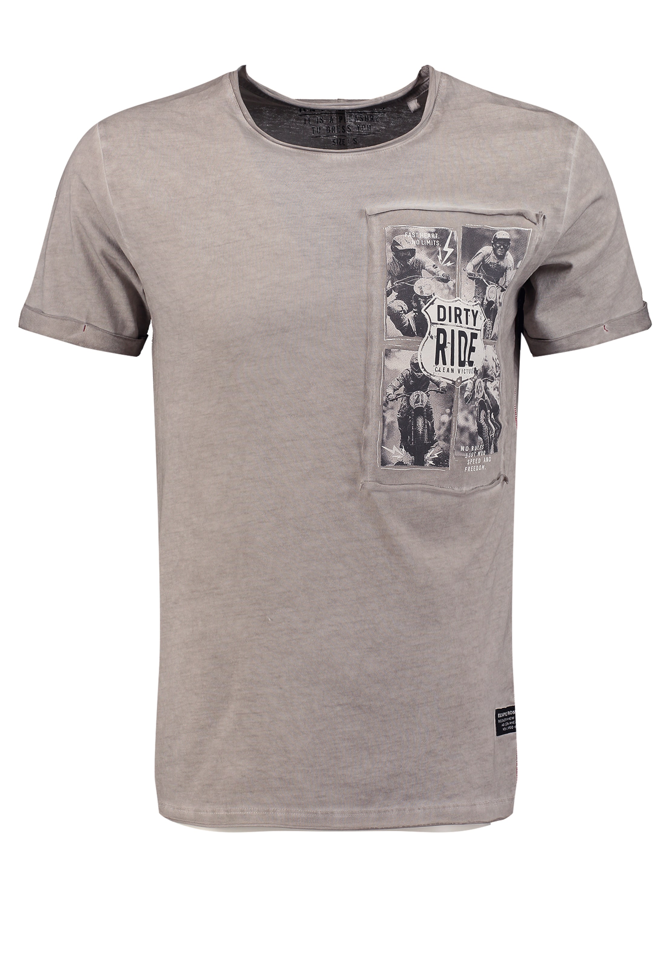 Key Largo Póló 'KLDirty Ride' - szürke: elől