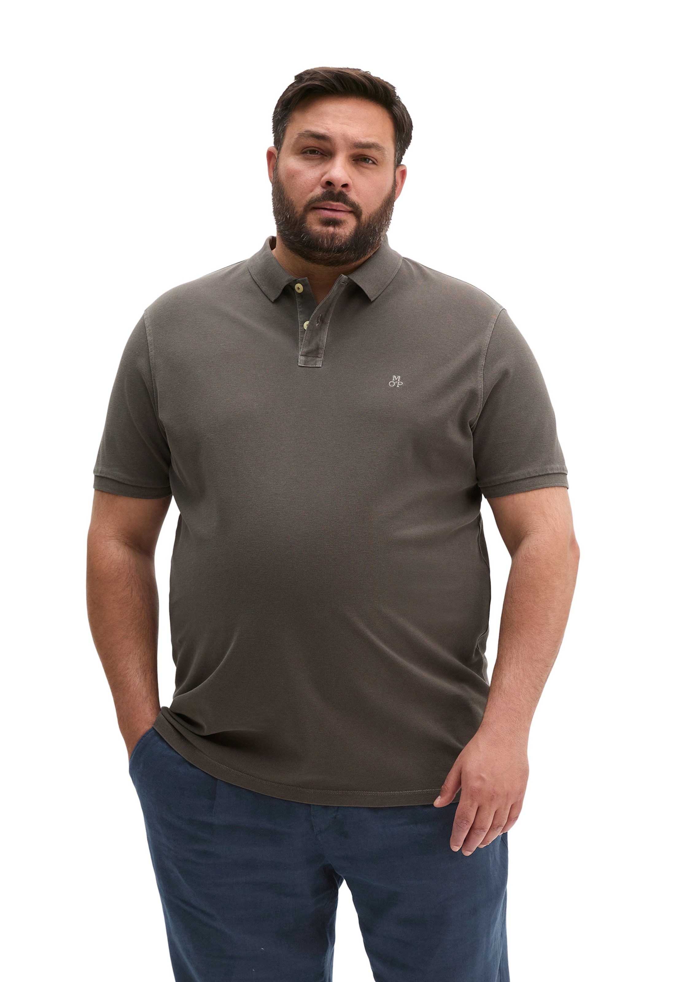 Marc O'Polo Shirt in Bruin: voorkant