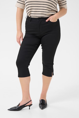 KAFFE CURVE Slimfit Jeans in Schwarz: Vorderseite