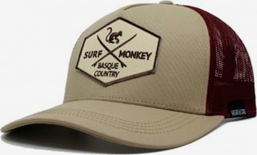 Surf Monkey Athletic Cap in Red: front