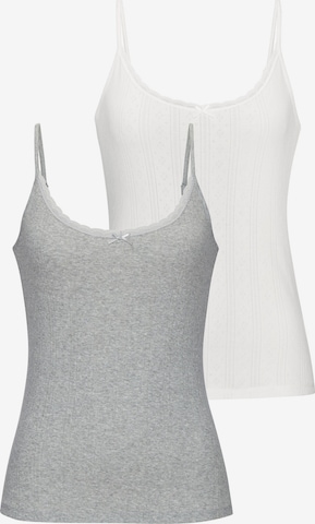 VIVANCE - Top de malha em bege: frente