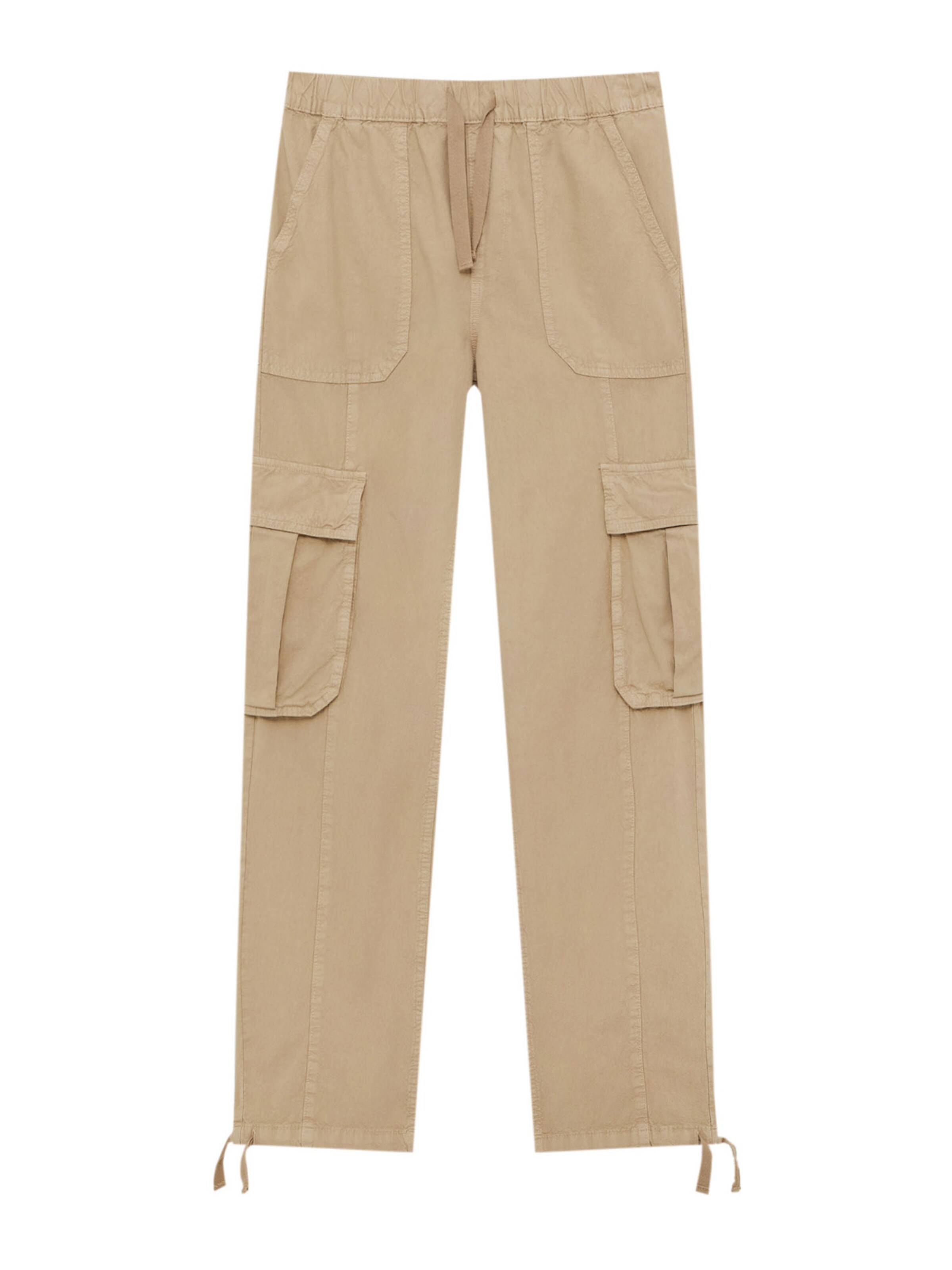 Pull&Bear Pantalon cargo en beige, Vue avec produit