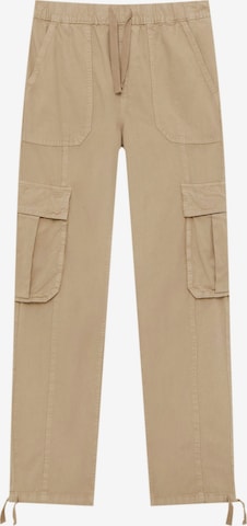 Pull&Bear Regular Cargobroek in Beige: voorkant