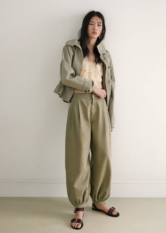 MANGOBarrel Traperice s naborima 'Souffle' - zelena boja