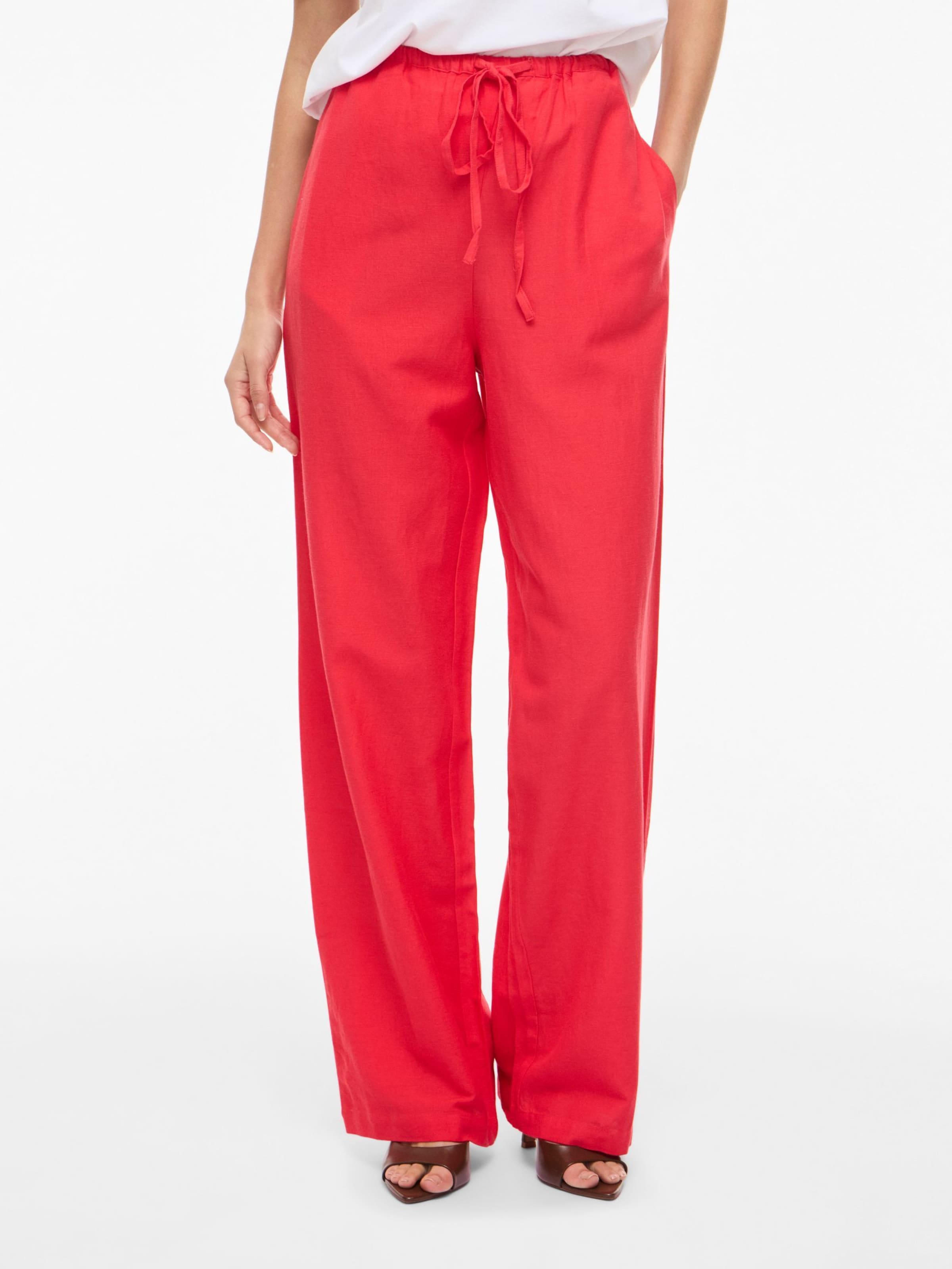 Wide Leg Pantalon VILA en rouge : devant