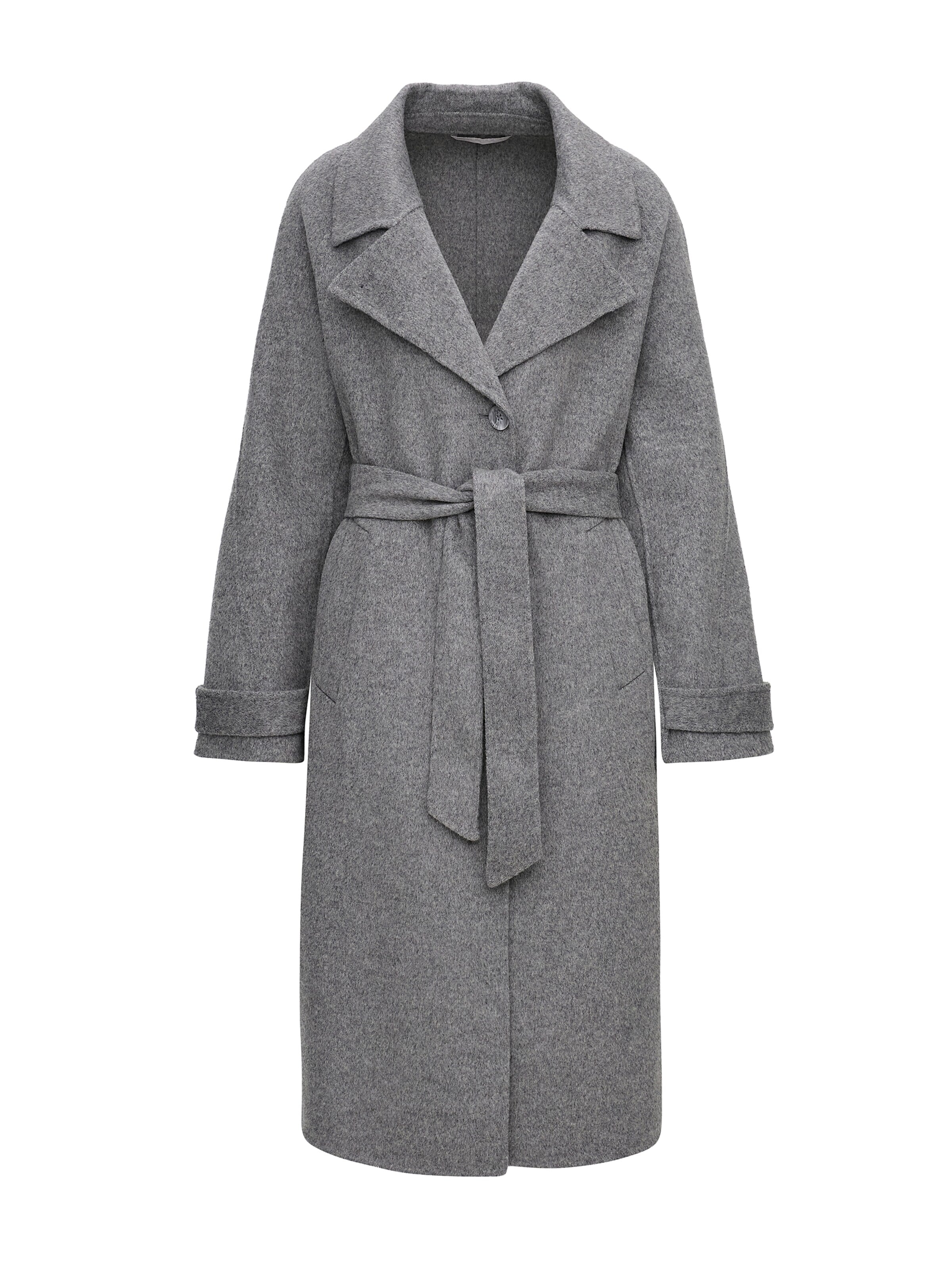 MANISA Between-season jacket 'Wollmantel' in Grey: front