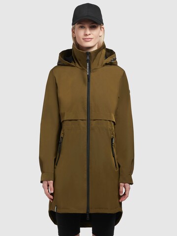 khujo Between-Seasons Coat 'Ariana3' in Green: front