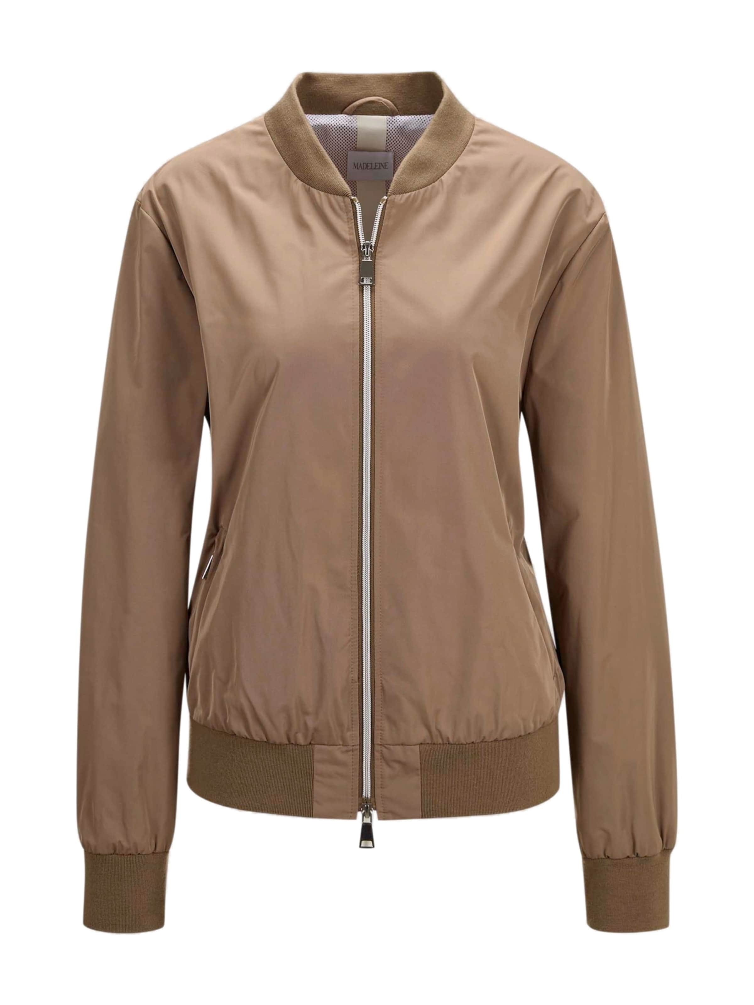 MADELEINE Sweatjacke in Braun: Vorderseite