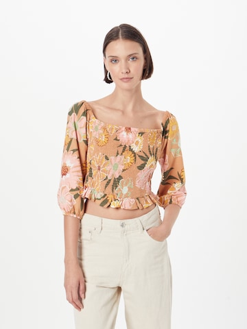 Camicia da donna 'LIKE THE SUN AGAIN' di ROXY in marrone: frontale