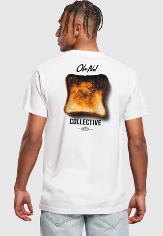 Mister Tee Shirt 'Burned Toast' in Wit: voorkant