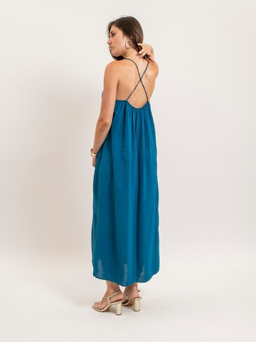 Dona Lisa Zomerjurk 'Robe longue à bretelles IGGY' in Blauw