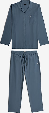 Pyjama long 'Tee and Pant Pyjamas Set' G-STAR en bleu : devant