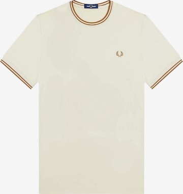T-Shirt Fred Perry en beige : devant