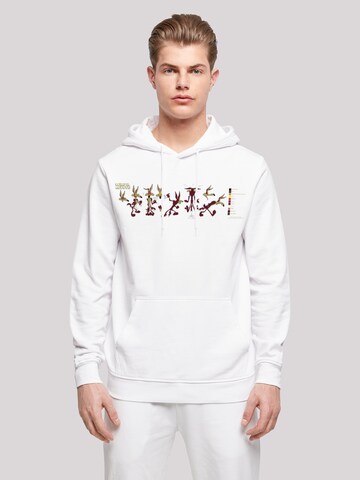 Sweat-shirt 'Looney Tunes Wile E Coyote Colour Code' F4NT4STIC en blanc : devant